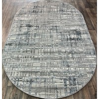 Турецкий ковер Antik 6088 Серый-голубой овал